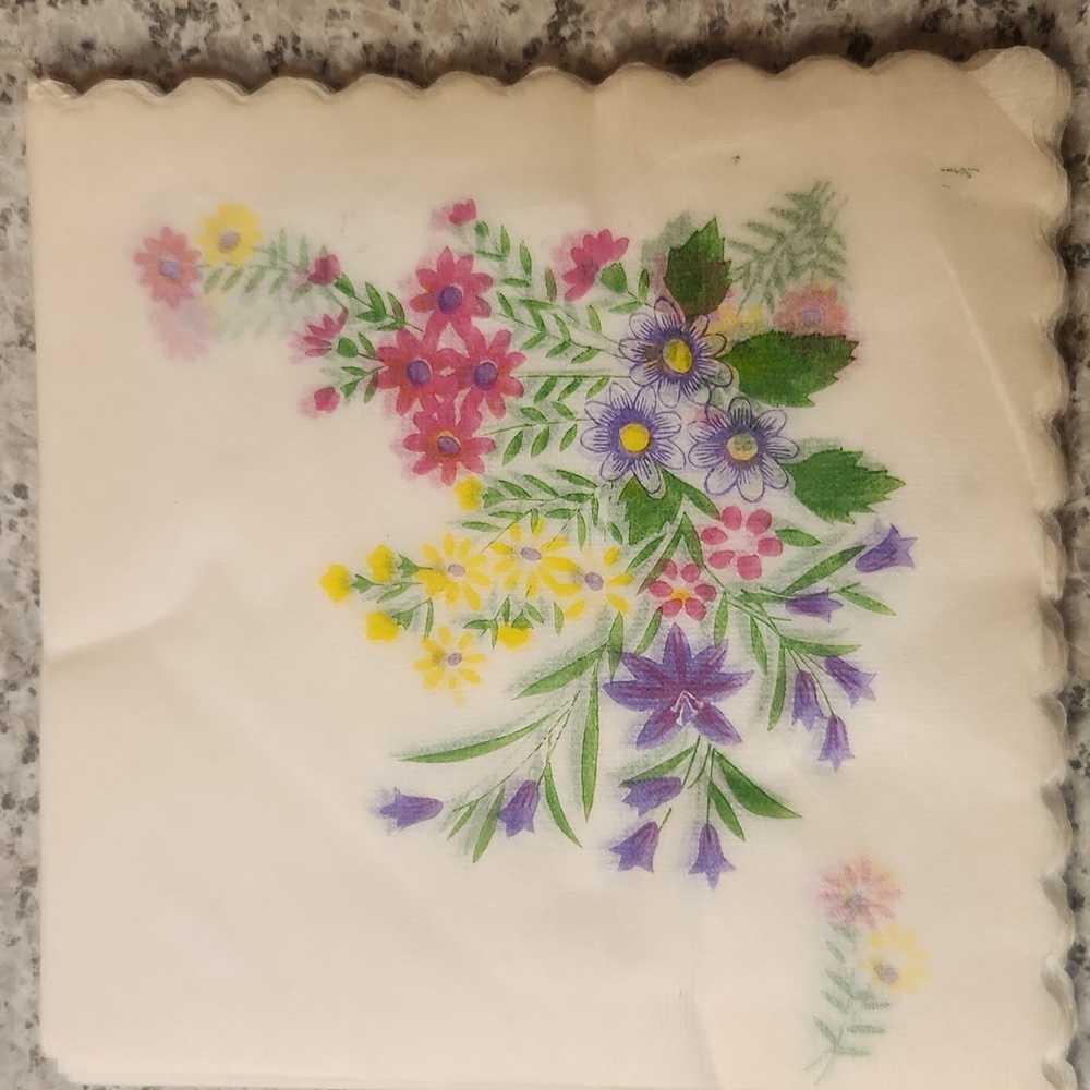 Vintage Petal-Soft Hankies Silky Rice Paper Floral Japan - Picture 10 of 11